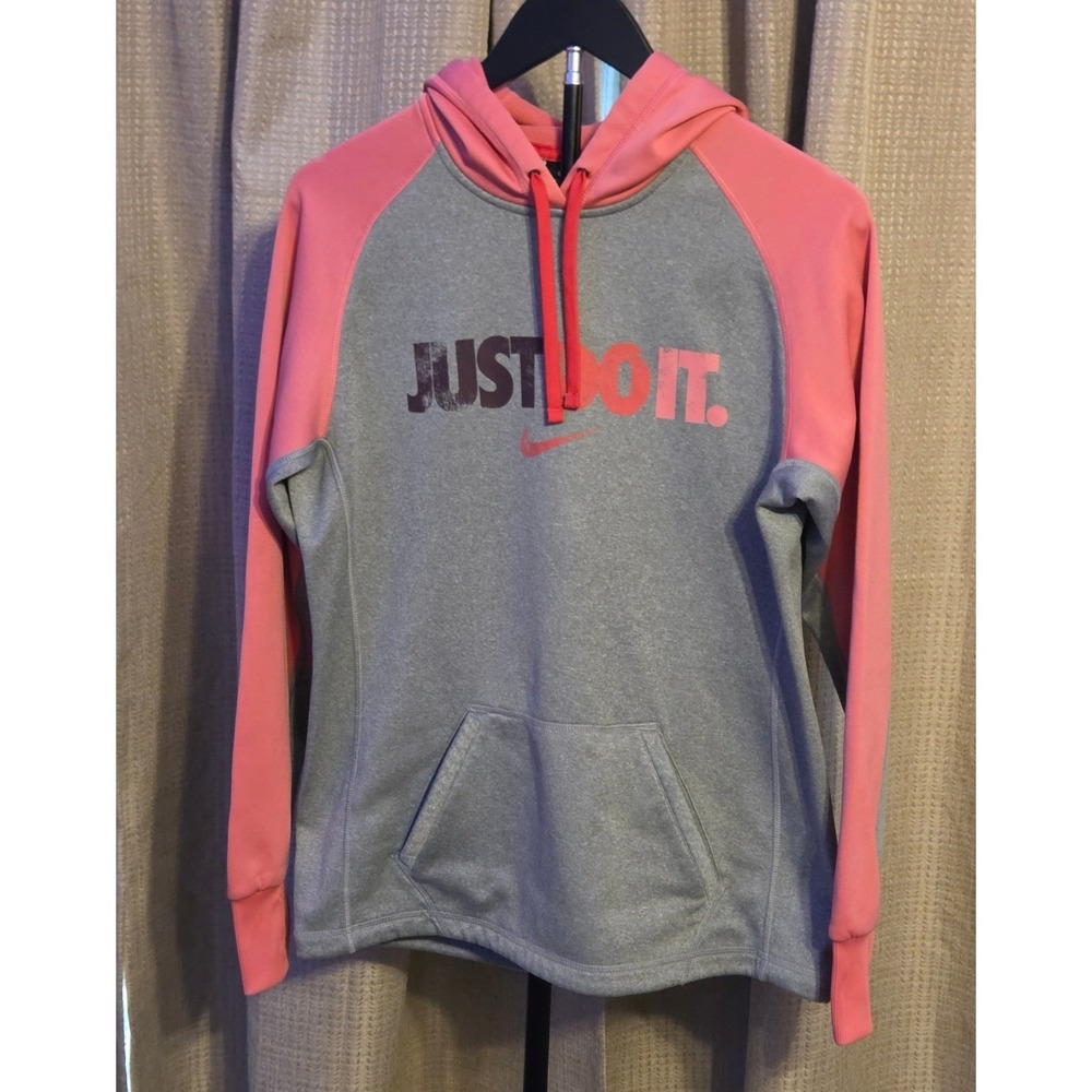 Nike Therma-Fit Just Do It Pullover Hoodie Women's Size Small Thumbholes‎
